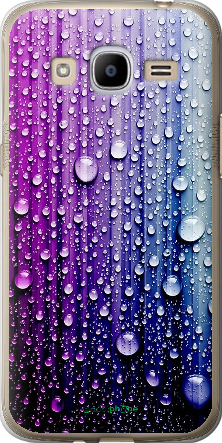 

Силіконовий чохол "Краплини води" для Samsung Galaxy J2 (2016) J210, Синій