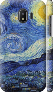3D пластиковий матовий чехол «Зоряна ніч» Вінсента Ван Гога для Samsung Galaxy J2 2018 - 6433m-1351 изображение 