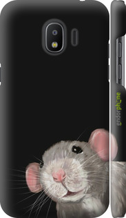 3D пластиковый матовый чехол The Peeking Rat для Samsung Galaxy J2 2018 - 6442m-1351 изображение 