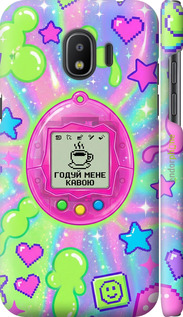 3D пластиковый матовый чехол Y2K Aesthetic Retro Pet: Годуй мене кавою для Samsung Galaxy J2 2018 - 6784m-1351 изображение 