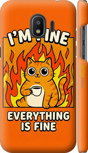 3D пластиковий матовий чохол 'Funny Cat' для Samsung Galaxy J2 2018 зображення 9