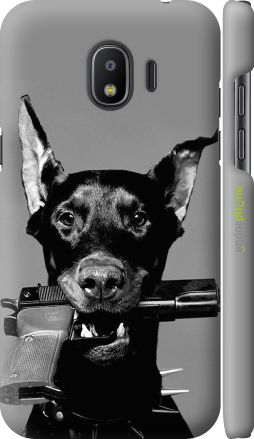 

Plástico mate 3D Capa "Doberman" para Samsung Galaxy J2 2018, Cinzento