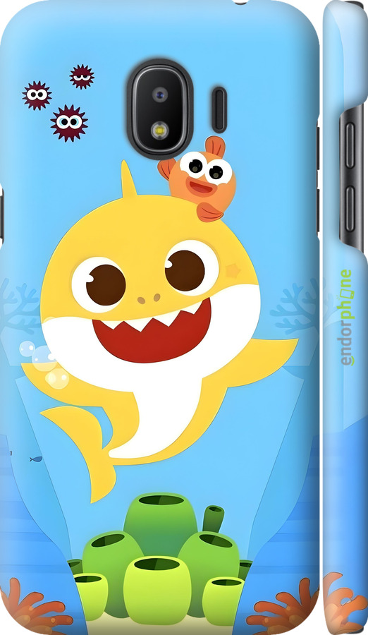3D пластиковый матовый чехол Бейби Шарк для Samsung Galaxy J2 2018 - 6303m-1351 изображение 