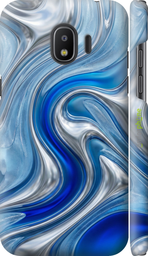 3D пластиковый глянцевый чехол Liquid Chrome для Samsung Galaxy J2 2018 - 6781c-1351 изображение 