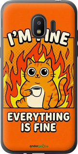 Силиконовый чехол Funny Cat для Samsung Galaxy J2 2018 - 6786u-1351 изображение 