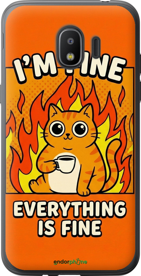 Силиконовый чехол Funny Cat для Samsung Galaxy J2 2018 - 6786u-1351 изображение 