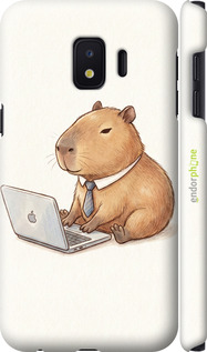 3D пластиковый матовый чехол 'Funny Capybara CEO Working' для Samsung Galaxy J2 Core изображение 1