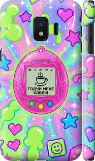 3D пластиковий матовий чехол Y2K Aesthetic Retro Pet: Годуй мене кавою для Samsung Galaxy J2 Core - 6784m-1565 изображение 