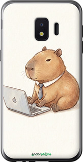Силиконовый чехол Funny Capybara CEO Working для Samsung Galaxy J2 Core - 6777u-1565 изображение 