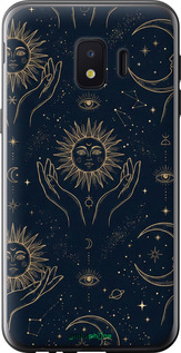 Силіконовий чехол Celestial Harmony: Sun & Moon Gold Mystic Pattern для Samsung Galaxy J2 Core - 6778u-1565 изображение 