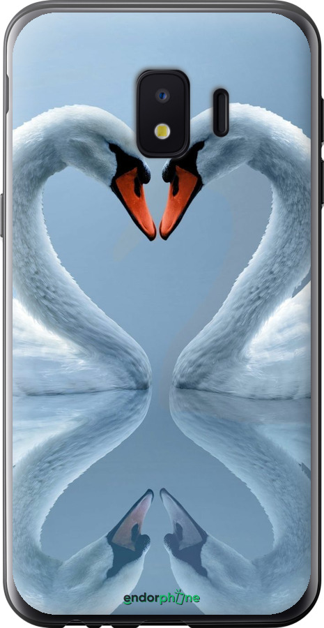 Силиконовый чехол Лебеди для Samsung Galaxy J2 Core - 6007u-1565 изображение 