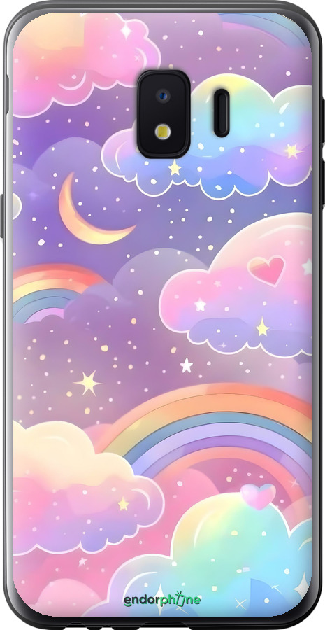 Силіконовий чехол Хмари та веселка для Samsung Galaxy J2 Core - 6312u-1565 изображение 