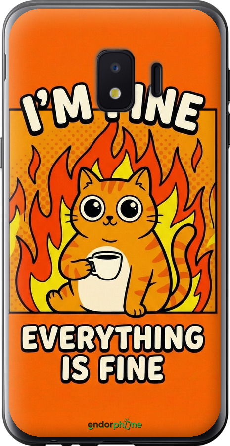 Силиконовый чехол Funny Cat для Samsung Galaxy J2 Core - 6786u-1565 изображение 