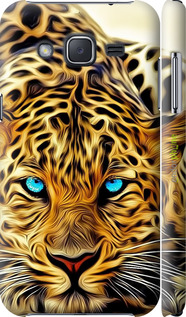 3D пластиковый матовый чехол Леопард для Samsung Galaxy J2 J200H - 6611m-190 изображение 