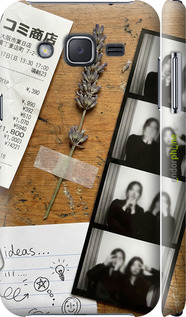 3D пластиковий матовий чехол Aesthetic Scrapbook Collage для Samsung Galaxy J2 J200H - 6773m-190 изображение 