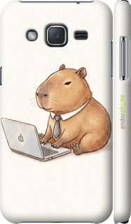 3D пластиковый глянцевый чехол 'Funny Capybara CEO Working' для Samsung Galaxy J2 J200H изображение 1