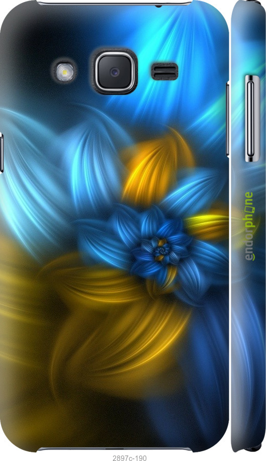 

3D пластиковий матовий чохол "Візерунок 46" для Samsung Galaxy J2 J200H, Синій