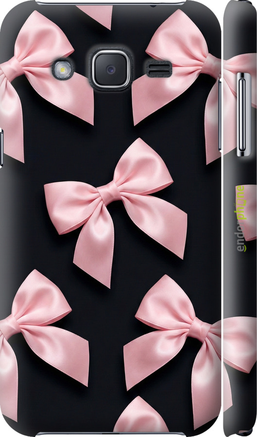 3D пластиковий матовий чехол Coquette Ribbons Dark Coquette для Samsung Galaxy J2 J200H - 6767m-190 изображение 
