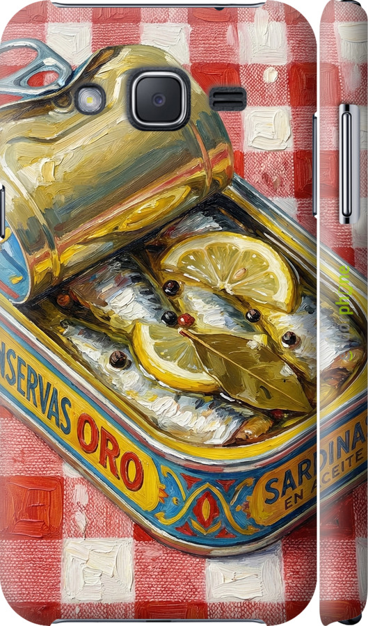 3D пластиковий матовий чехол Vintage Sardine Tin Phone для Samsung Galaxy J2 J200H - 6772m-190 изображение 