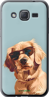 Силиконовый чехол Пес в очках для Samsung Galaxy J2 J200H - 6381u-190 изображение 