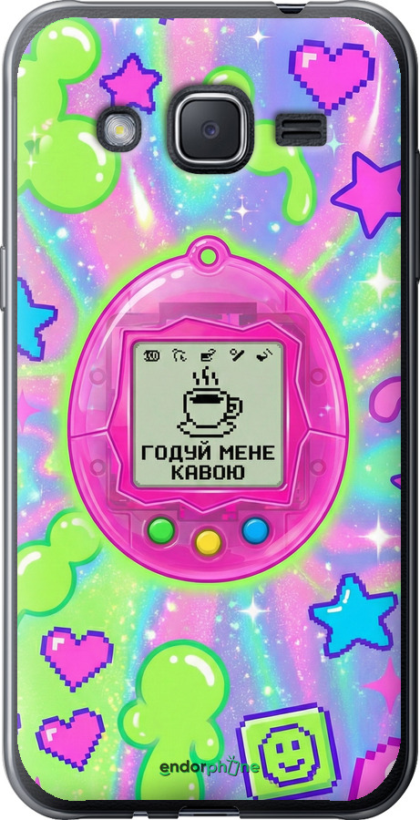 Силиконовый чехол Y2K Aesthetic Retro Pet: Годуй мене кавою для Samsung Galaxy J2 J200H - 6784u-190 изображение 