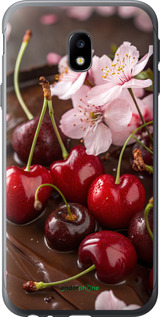 2D пластиковый чехол Вишня в шоколаде для Samsung Galaxy J3 (2017) - 6698t-650 изображение 