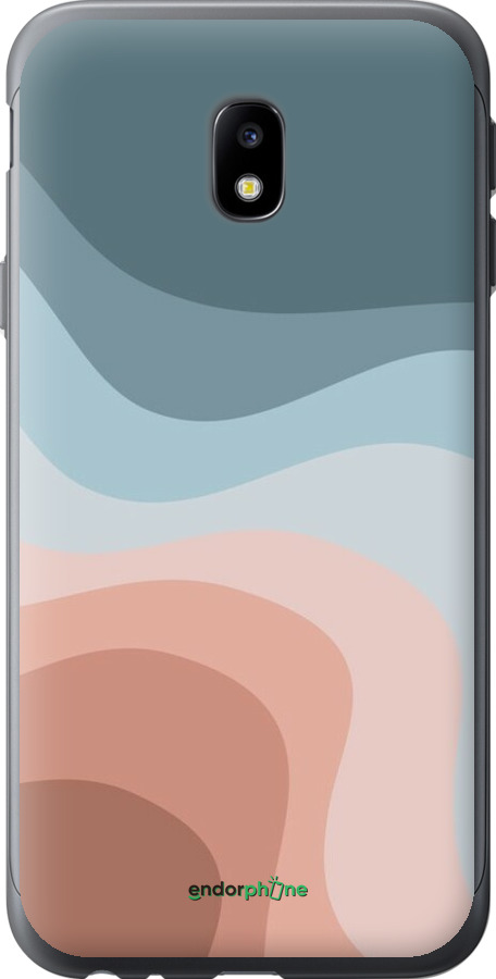 Силиконовый чехол С синими и розовыми волнами в стиле ретро для Samsung Galaxy J3 (2017) - 6532u-650 изображение 