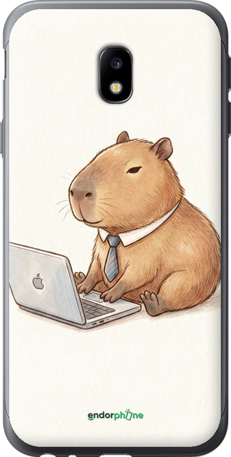 2D пластиковый чехол Funny Capybara CEO Working для Samsung Galaxy J3 (2017) - 6777t-650 изображение 