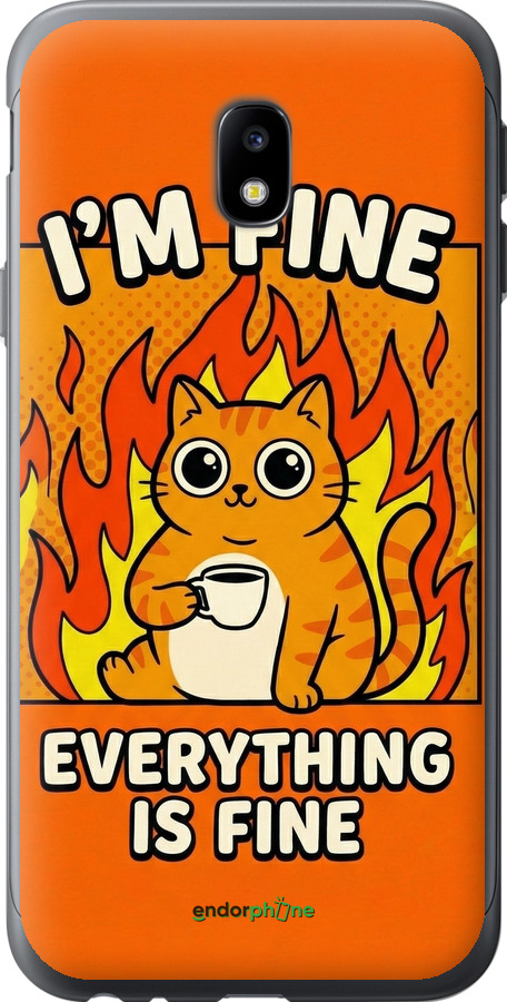 2D пластиковый чехол Funny Cat для Samsung Galaxy J3 (2017) - 6786t-650 изображение 