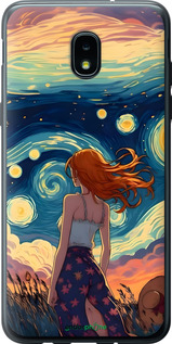 Силиконовый чехол Девушка Арт для Samsung Galaxy J3 2018 - 6325u-1501 изображение 