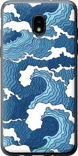 Силиконовый чехол Абстрактный рисунок морских волн для Samsung Galaxy J3 2018 - 6538u-1501 изображение 