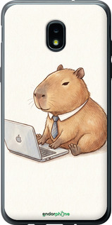 Силіконовий чехол Funny Capybara CEO Working для Samsung Galaxy J3 2018 - 6777u-1501 изображение 