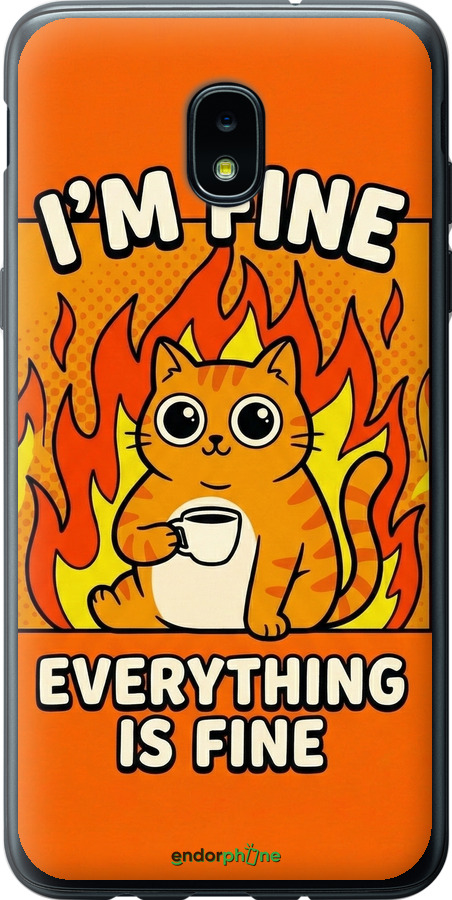 Силиконовый чехол Funny Cat для Samsung Galaxy J3 2018 - 6786u-1501 изображение 