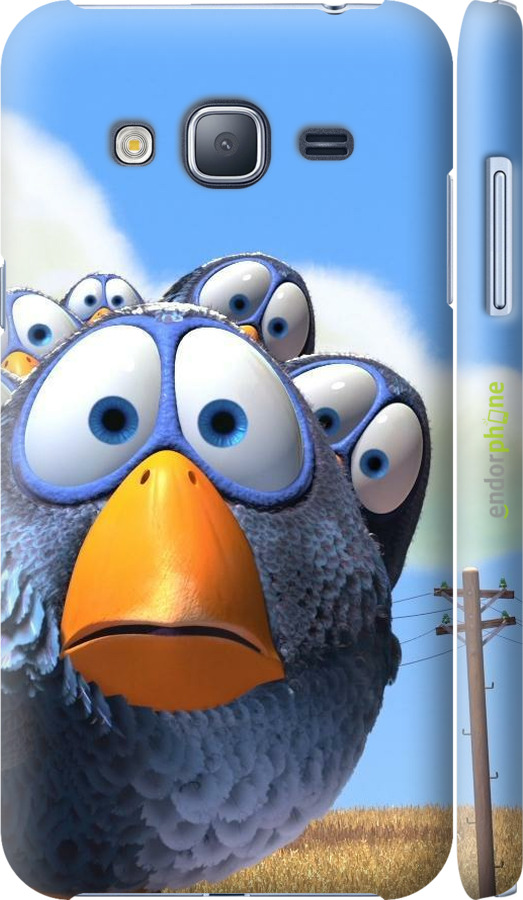 3D пластиковый матовый чехол Angry Birds для Samsung Galaxy J3 Duos (2016) J320H - 6008m-265 изображение 