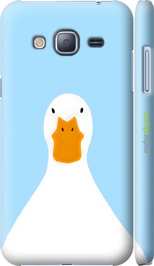 3D пластиковий матовий чехол Гусак для Samsung Galaxy J3 Duos (2016) J320H - 6350m-265 изображение 
