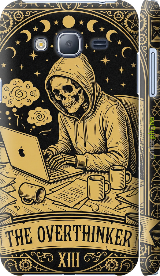 3D пластиковый матовый чехол The Overthinker для Samsung Galaxy J3 Duos (2016) J320H - 6774m-265 изображение 