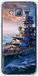 Силикон с усиленными углами чехол Военный корабль, world of tanks, wargaming для Samsung Galaxy J3 Duos (2016) J320H - 6461sp-265 изображение 