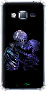 Силикон с усиленными углами чехол С изображением скелета для Samsung Galaxy J3 Duos (2016) J320H - 6537sp-265 изображение 