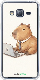 Силіконовий протиударний с посиленими кутами чехол Funny Capybara CEO Working для Samsung Galaxy J3 Duos (2016) J320H - 6777sp-265 изображение 