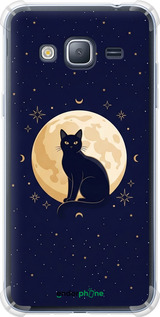 Силикон с усиленными углами чехол 'Cute Cat Celestial/Witchy' для Samsung Galaxy J3 Duos (2016) J320H изображение 5