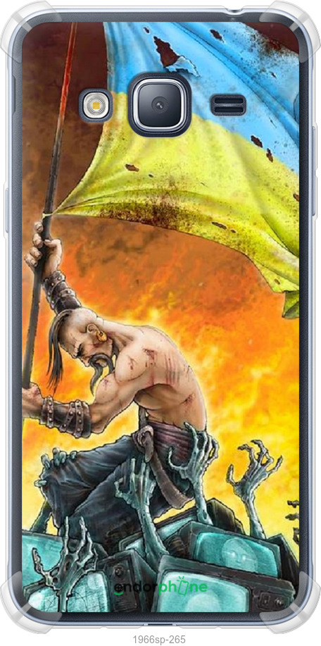 

Силіконовий протиударний с посиленими кутами чохол "Сильна Україна" для Samsung Galaxy J3 Duos (2016) J320H, Синій