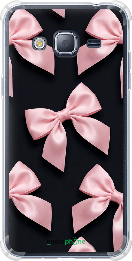 Силіконовий протиударний с посиленими кутами чехол Coquette Ribbons Dark Coquette для Samsung Galaxy J3 Duos (2016) J320H - 6767sp-265 изображение 