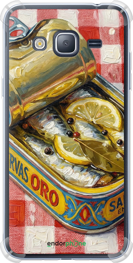 Силикон с усиленными углами чехол Vintage Sardine Tin Phone для Samsung Galaxy J3 Duos (2016) J320H - 6772sp-265 изображение 