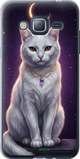 2D пластиковий чехол Mystic White Cat Gothic Dark Purple Gold для Samsung Galaxy J3 Duos (2016) J320H - 6805t-265 изображение 