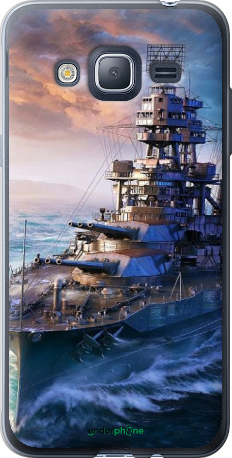 2D пластиковий чехол Військовий корабель, world of tanks, wargaming для Samsung Galaxy J3 Duos (2016) J320H - 6461t-265 изображение 
