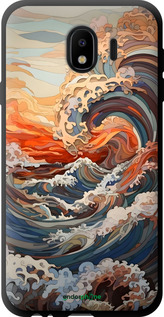 TPU чехол Арт волны для Samsung Galaxy J4 2018 - 6324b-1487 изображение 