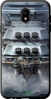 TPU чехол Линкор, world of tanks, wargaming, военный корабль для Samsung Galaxy J4 2018 - 6453b-1487 изображение 