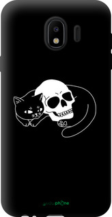 TPU чехол С изображением кота и черепа для Samsung Galaxy J4 2018 - 6491b-1487 изображение 