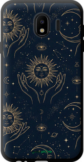 TPU чехол Celestial Harmony: Sun & Moon Gold Mystic Pattern для Samsung Galaxy J4 2018 - 6778b-1487 изображение 