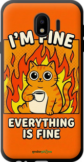 TPU чехол 'Funny Cat' для Samsung Galaxy J4 2018 изображение 5